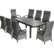 Gartentisch mit acht Stühlen für den Außenbereich