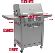 Gasgrill Char-Broil EVOLVE schwarz metallic inkl. 4 Brenner, Drehregler mit LED-Beleuchtung