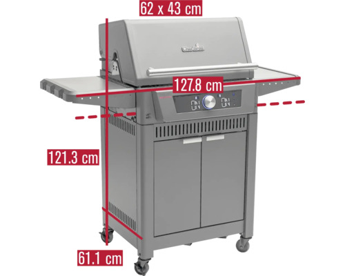 Char-Broil Gasgrill mit Abmessungen 62 x 43 cm, 127.8 cm, 121.3 cm und 61.1 cm