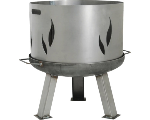 Feuerkorb aus Metall mit Flammendesign