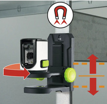 Magnetisches Symbol zur Darstellung der Befestigung des Laser-Nivelliergeräts