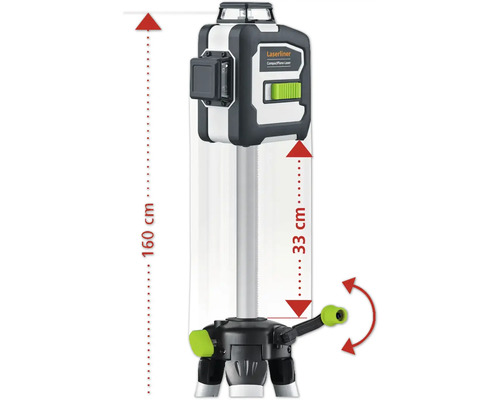 Laserliner Kreuzlinienlaser mit Stativ, maximale Höhe 160 cm
