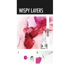 Anleitung für Wispy Layers Effekt mit Alkohol Tinte und Extender