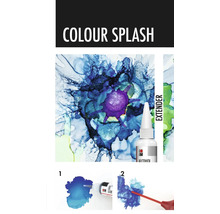 Farbspritzer mit Alkohol Tinte und Extender