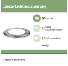 Paulmann Plug & Shine LED Bodeneinbauleuchte IP67 6W 427 lm 3000 K warmweiß Ø 140/135 mm silber schwenkbar 230/24V 1 Stück-thumb-10