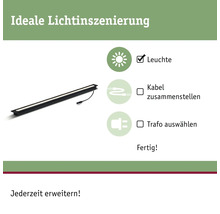 Paulmann Plug & Shine LED Einbau Lichtleiste IP67 8W 875 lm 3000 K 84,5 cm anthrazit 230/24V