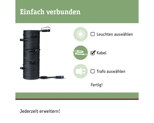 Dargestellt ist ein Kabel für ein Gartensystem.