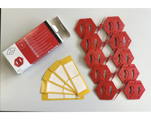 Maurerglanz Spiegelaufhänger Set, inklusive Klebestreifen und Verpackung