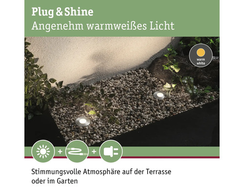 Szene mit eingelassenen Bodenleuchten im Außenbereich