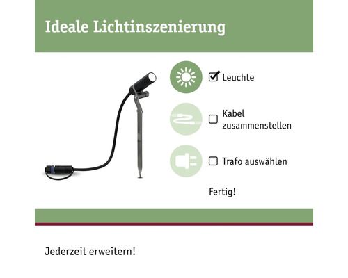 Gartenstrahler mit Erdspieß und Anschlusskabel