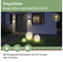 Paulmann Plug & Shine Lichtobjekt IP67 2,8W 160 lm 3000 K warmweiß Ø 200 mm Globe weiß 230/24 V-thumb-5