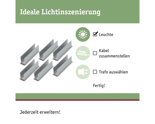 Sechs U-Profile zur Lichtinszenierung
