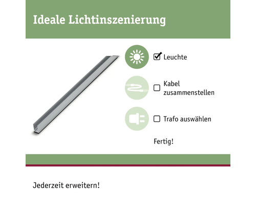 Aluminiumprofil für Lichtinstallation mit Zubehörinformationen