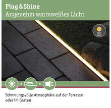 Plug and Shine Lichtsystem für den Aussenbereich mit warmweissem Licht