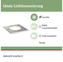 Paulmann Plug & Shine LED Bodeneinbaustrahler eckig IP65 3,6W 300 lm 3000 K silber 230/24 V