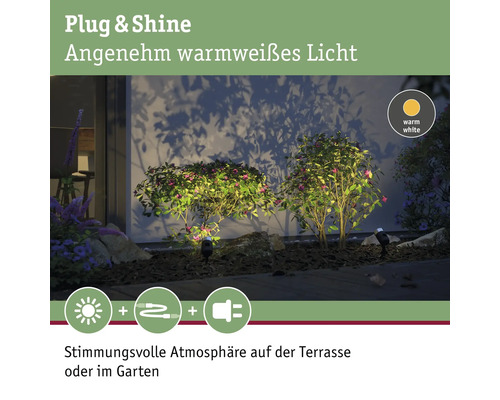 Gartenbeleuchtung mit warmweissem Licht für Terrasse und Garten
