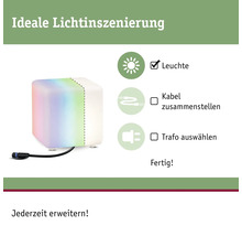 Paulmann Lichtobjekt Plug & Shine ZigBee RGBW IP65 2,8W 110 lm 200x200x200 mm Cube weiß 230/24 V - Kompatibel mit SMART HOME by hornbach-thumb-10