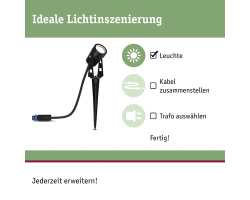 Gartenleuchte mit Erdspieß zur Lichtinszenierung