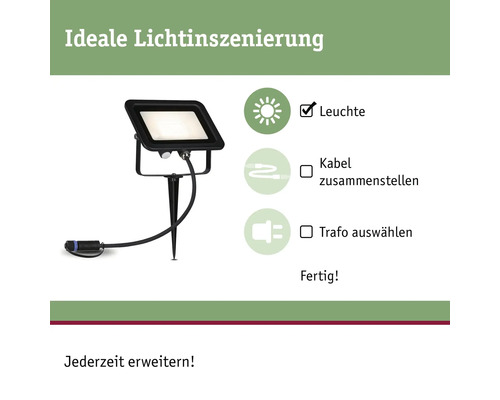 Gartenleuchte mit Erdspieß zur Lichtinszenierung