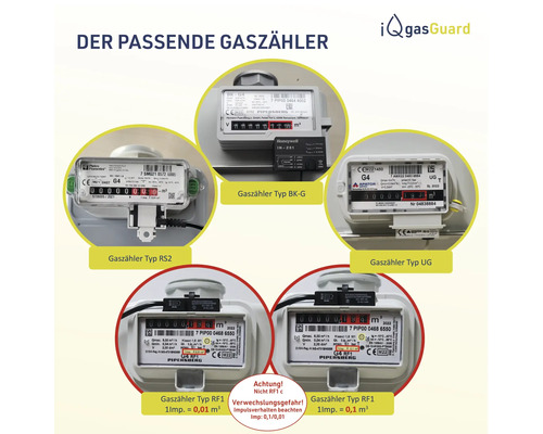 Gas Meter Types: BK-G, RS2, UG and RF1