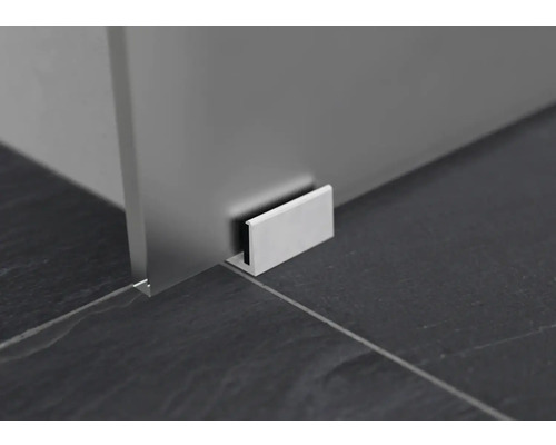 Detailansicht Duschkabinenprofil mit Bodenabschluss