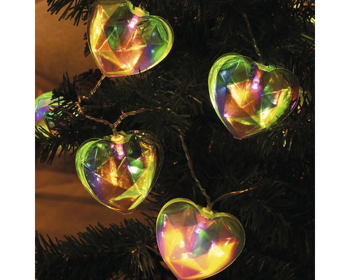 Herz Lichterkette auf einem Baum