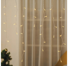 Lichtervorhang mit warmweißen LED-Leuchten zur Dekoration