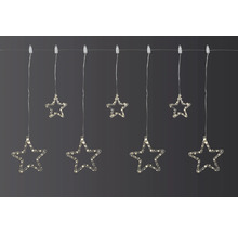 Lichtervorhang mit Sternenmotiven für festliche Dekoration