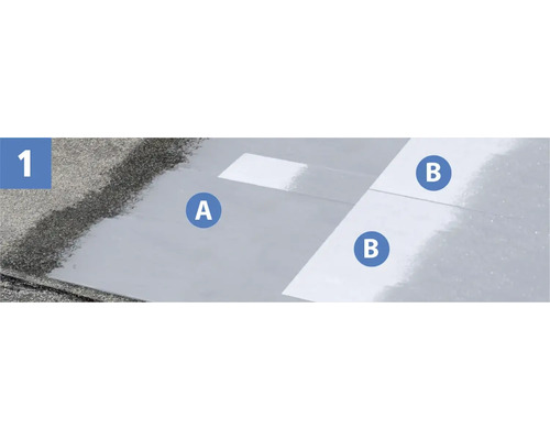 Anwendung von Dachbeschichtung auf einem Dach