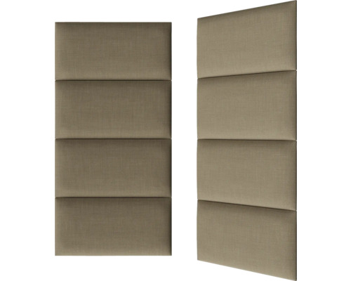 Zwei gepolsterte Wandpaneele für die Inneneinrichtung.