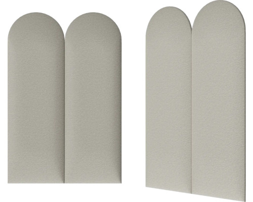 Zwei Schallschutzpaneele mit abgerundeten Ecken