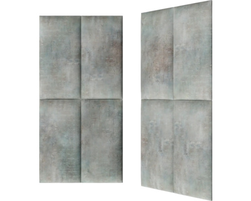 Zwei Wandpaneele mit jeweils vier quadratischen Elementen