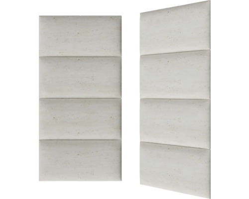 Zwei graue Wandpaneele mit rechteckigem Design zur Wandgestaltung.