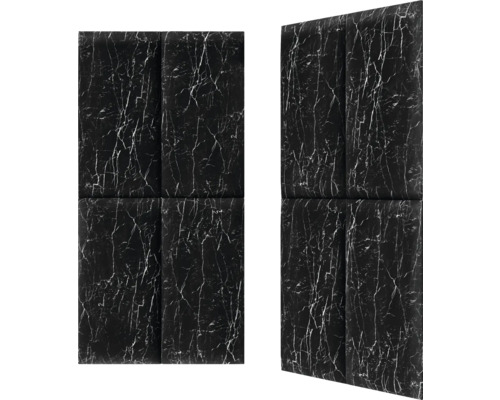 Zwei Schallschutzpaneele mit Marmoroptik