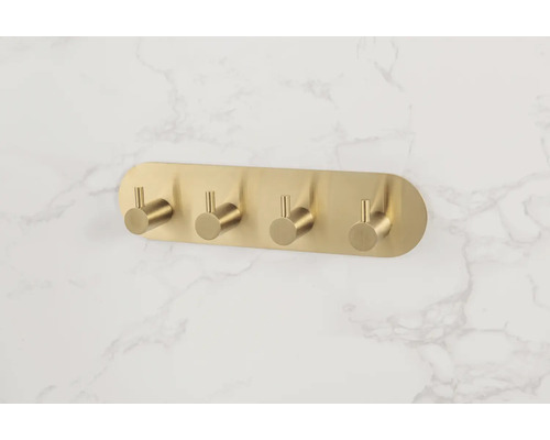 Wandgarderobe mit vier Haken