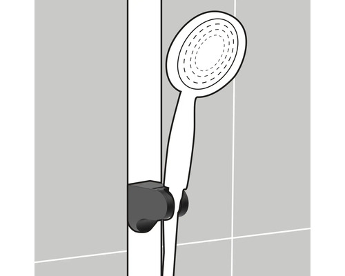 Handbrause mit Halterung zur Wandmontage