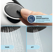 Grohe Duschkopf mit Strahlarten Rain und Jet sowie Smartswitch Funktion