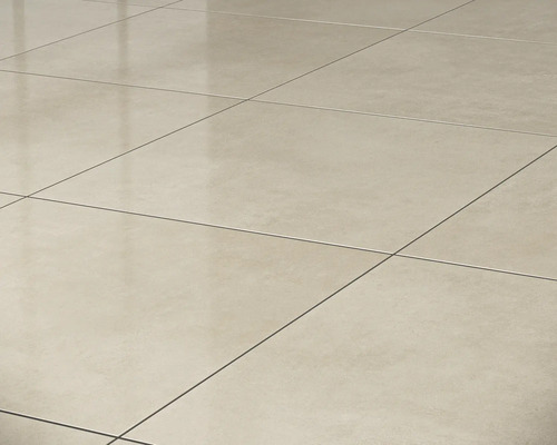 Fliesenboden mit quadratischen Fliesen und Fugen