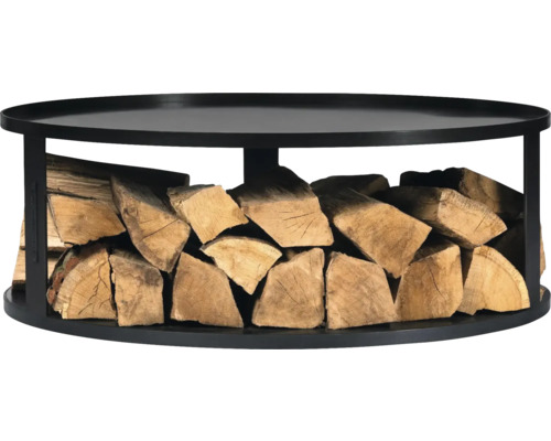 Holzkorb mit Holzscheiten