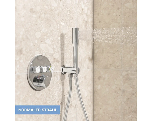 Brausegarnitur mit Thermostat für die Dusche