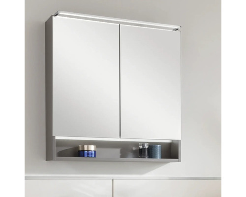 Badezimmerschrank mit Spiegeltüren und Beleuchtung