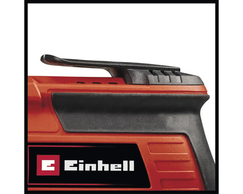 Detailaufnahme eines Einhell Werkzeugs mit Einhell Logo.