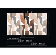 Tapete mit abstraktem Muster und Größenangaben