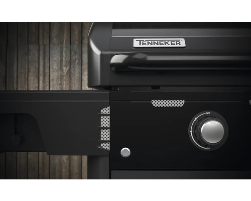 Tennekers Grill mit Drehknopf und Seitenablage