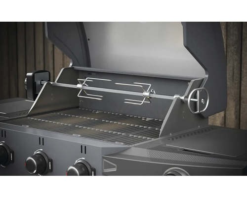 Grill mit Drehspieß im Detail