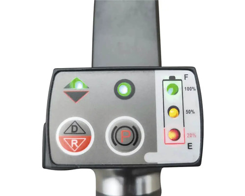 Bedienfeld mit Funktionsanzeige und Batteriestatusanzeige