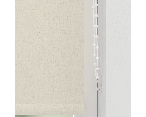 Beige Stoffrollos mit Kettenzug