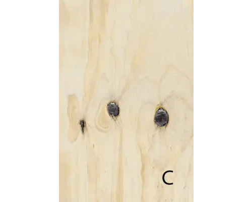 Holzplatte der Sorte C mit Ästen