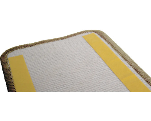 Detailansicht einer Teppichunterlage mit Klebestreifen