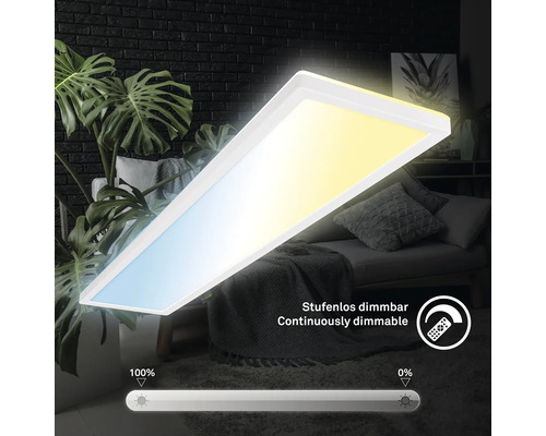 Deckenleuchte mit stufenloser Dimmfunktion im Wohnraum